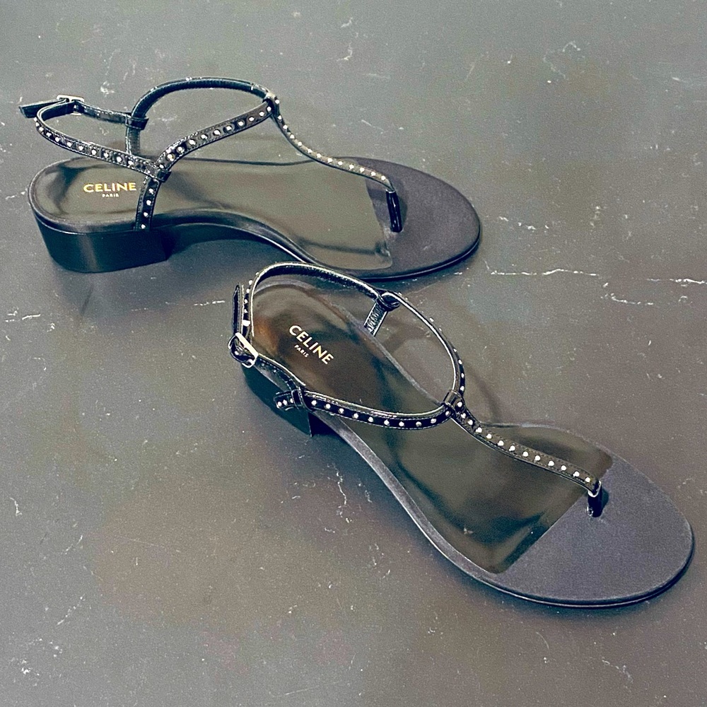 NEW Celine Sharp Slingback Thong Sandals 36.5
